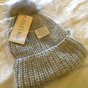 JULES KAE POM BEANIE GRAY NWT